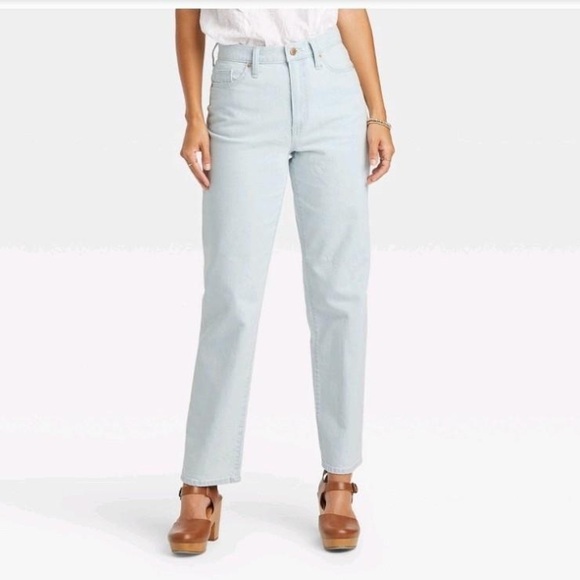 Women's 90's High-Rise Vintage Straight Jeans Universal Thread Light Blue Size 2 - Picture 3 of 13